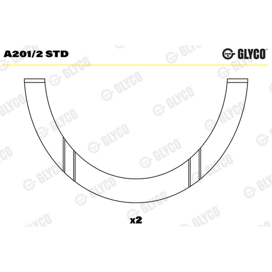 A201/2 STD Thrust Washer, crankshaft