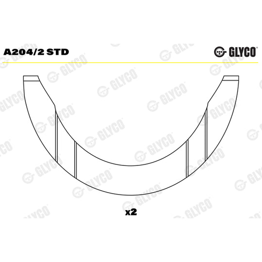 A204/2 STD Thrust Washer, crankshaft