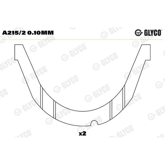 A215/2 0.10mm Thrust Washer, crankshaft