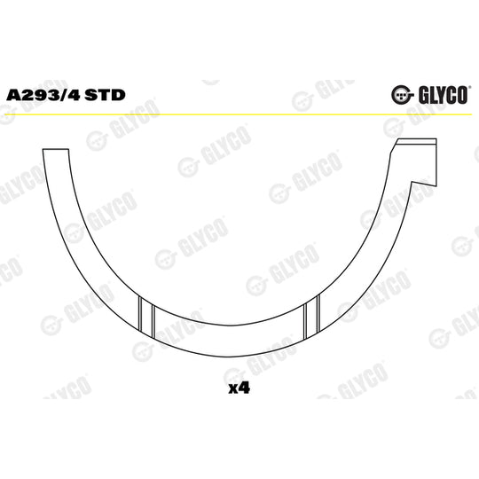 A293/4 STD Thrust Washer, crankshaft
