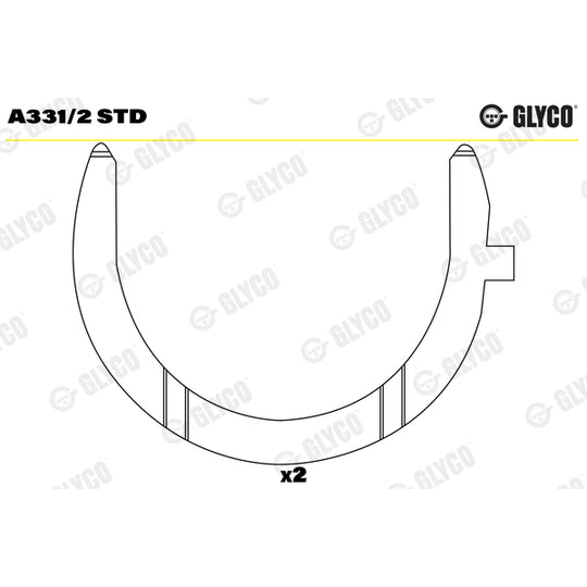 A331/2 STD Thrust Washer, crankshaft