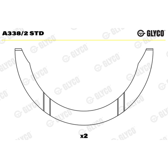 A338/2 STD Thrust Washer, crankshaft