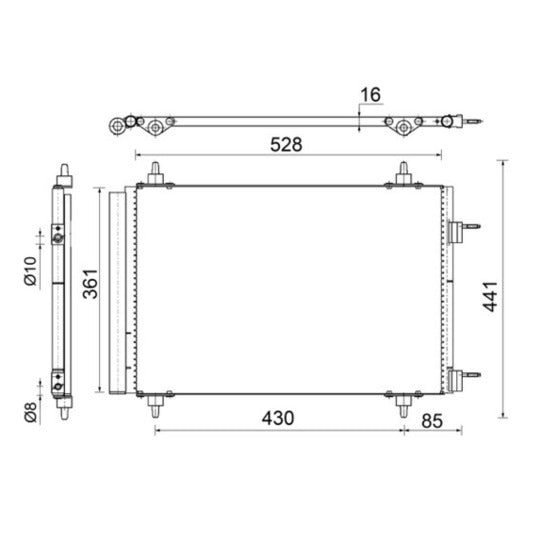 AC 554 000S Condenser, air conditioning
