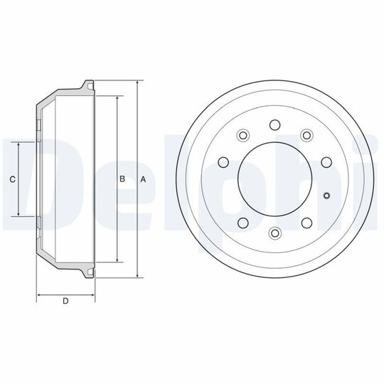 BF608 Brake Drum