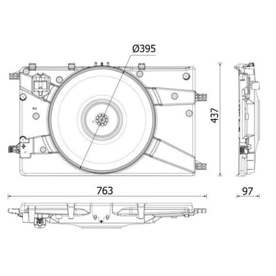 CFF 546 000P Fan, radiator