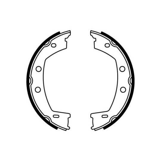 CRI001ABE Brake Shoe Set, parking brake