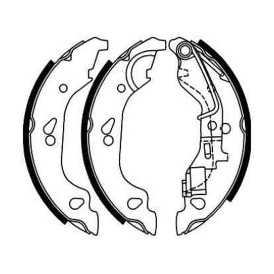 C0F019ABE Brake Shoe Set