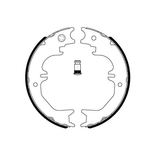 C02082ABE Brake Shoe Set, parking brake