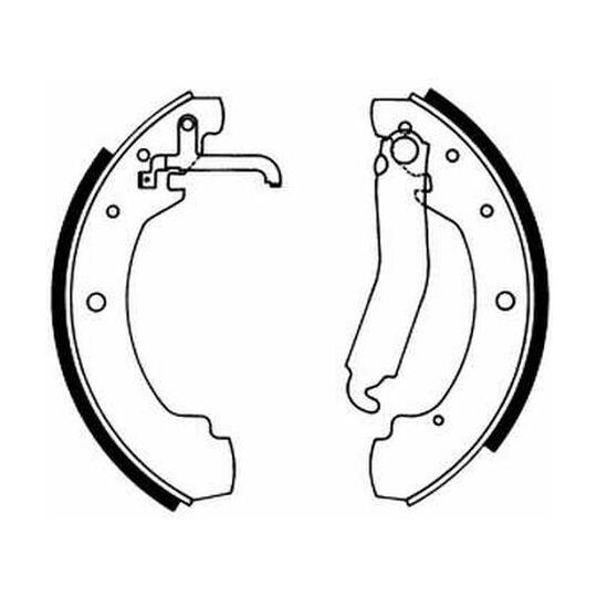 C0W022ABE Brake Shoe Set