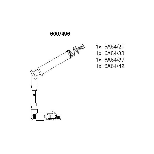 600/496 Ignition Cable Kit
