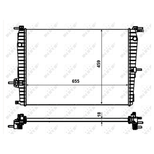 53011 Radiator, engine cooling