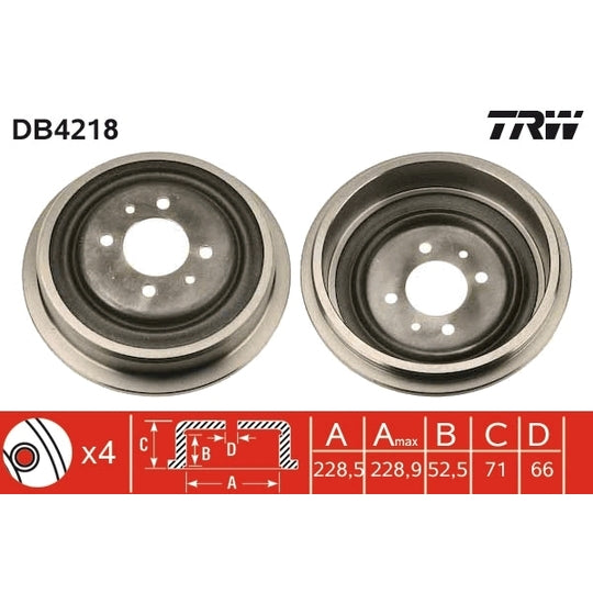 DB4218 Brake Drum