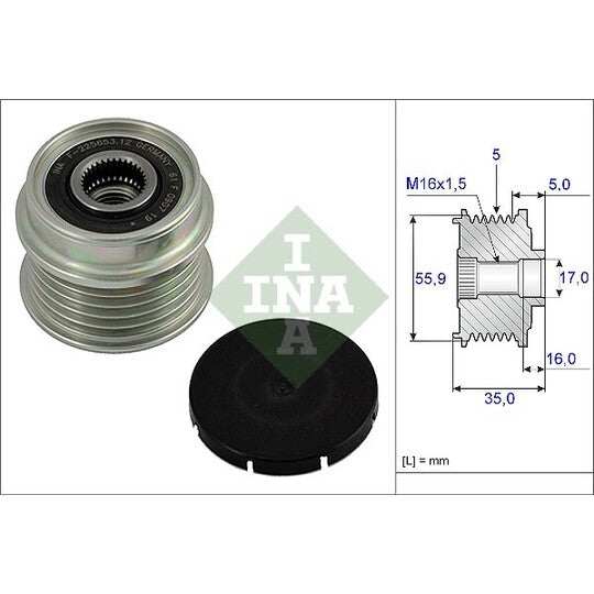 535 0004 10 Alternator Freewheel Clutch