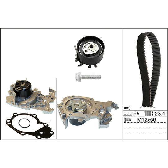 530 0195 30 Water Pump & Timing Belt Set