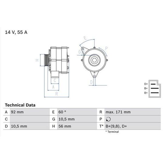 0 986 033 740 Alternator