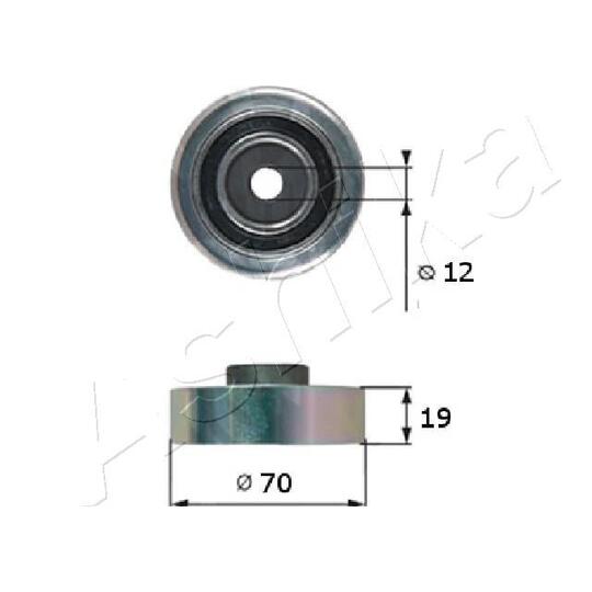 129-08-815 Deflection/Guide Pulley, v-ribbed belt