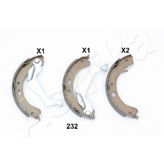 55-02-232 Brake Shoe Set, parking brake