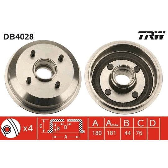 DB4028 Brake Drum