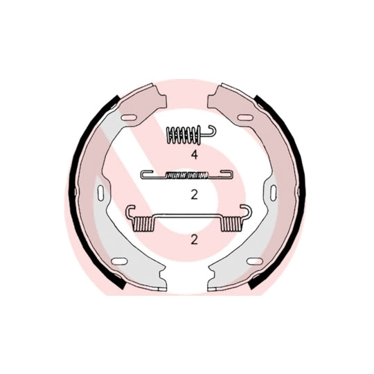 S 50 518 Brake Shoe Set, parking brake