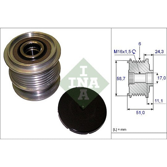 535 0200 10 Alternator Freewheel Clutch