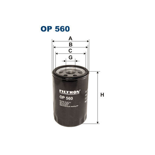 OP 560 Oil filter