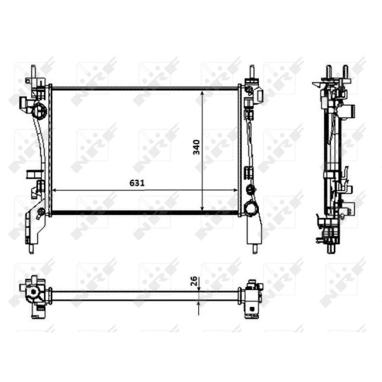 53934 Radiator, engine cooling