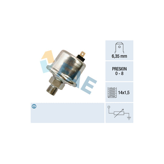 14530 Sender Unit, oil pressure