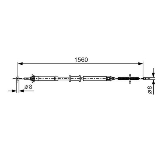 1 987 477 925 Cable, parking brake