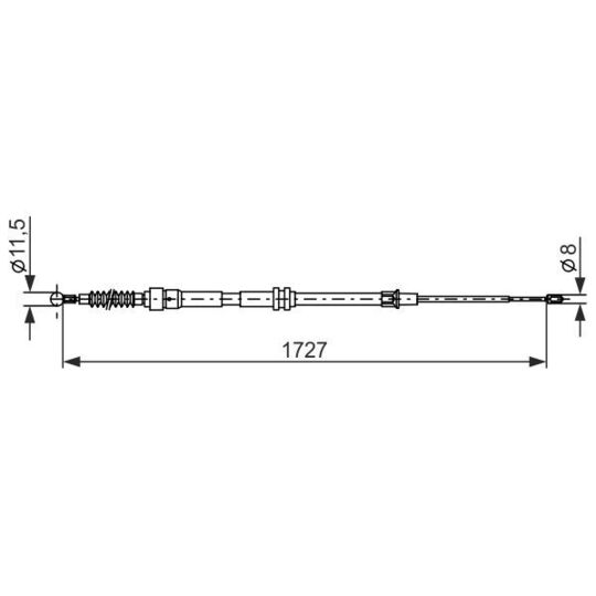 1 987 482 872 Cable, parking brake