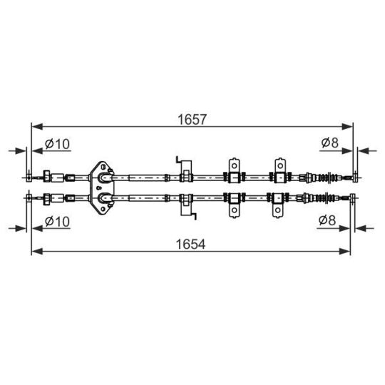 1 987 482 896 Cable, parking brake