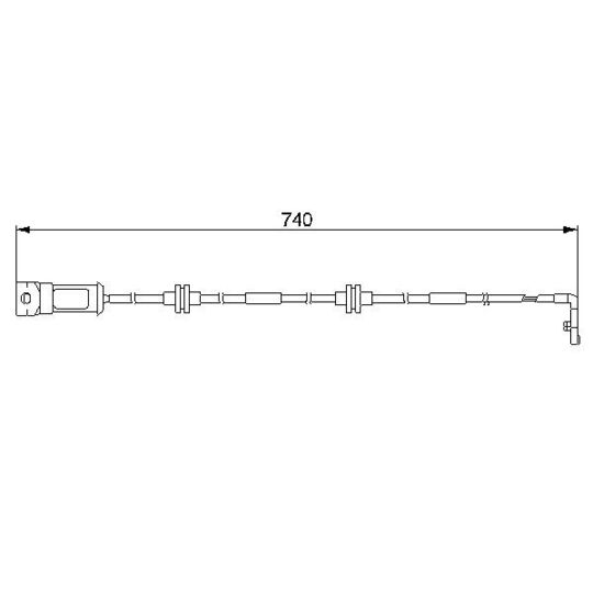 1 987 474 933 Warning Contact, brake pad wear