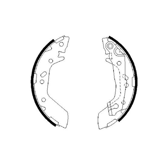 0 986 487 655 Brake Shoe Set