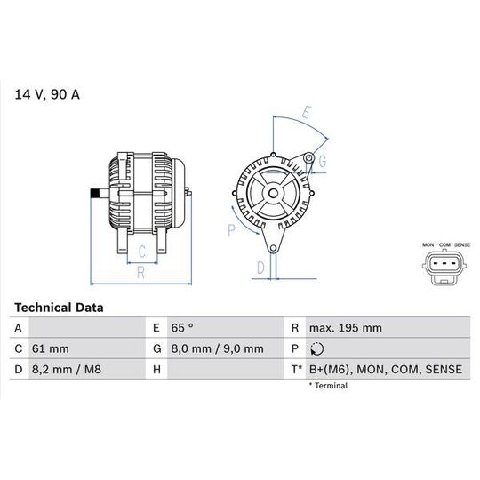 0 986 044 651 Alternator