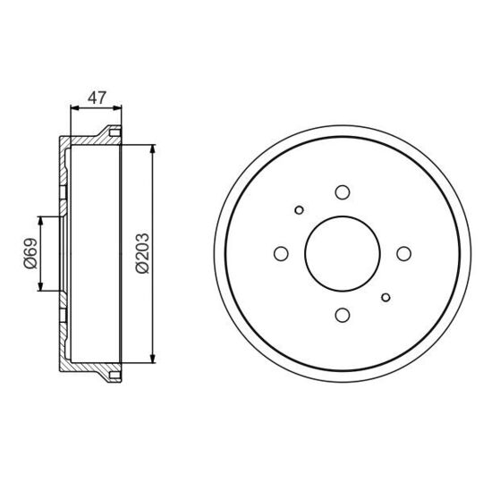 0 986 477 235 Brake Drum