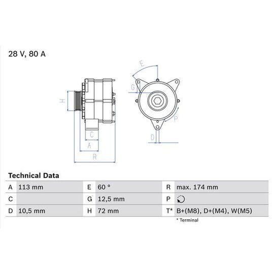 0 986 040 260 Alternator