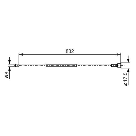 1 987 477 661 Cable, parking brake