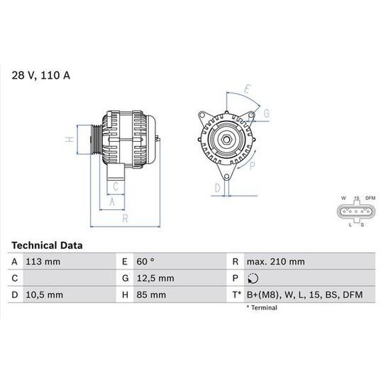 0 986 049 770 Alternator