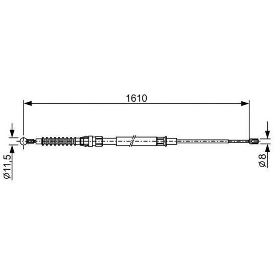 1 987 482 326 Cable, parking brake