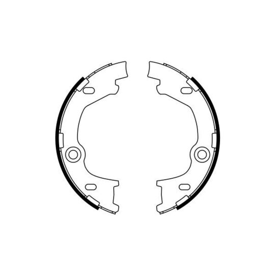 0 986 487 777 Brake Shoe Set, parking brake