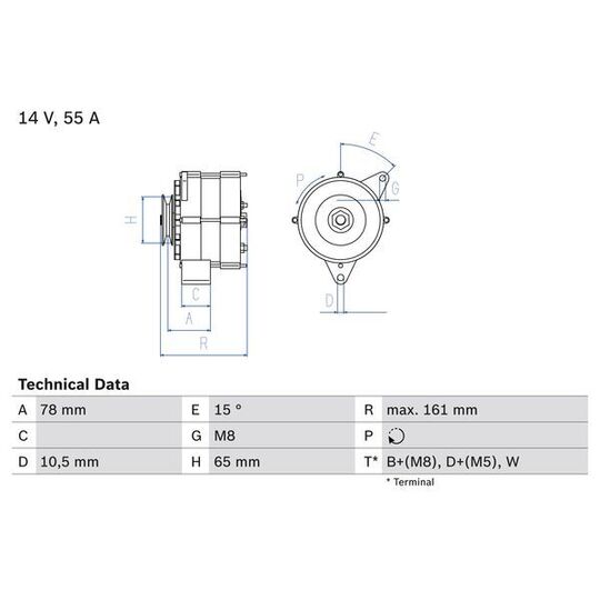 0 986 041 630 Alternator