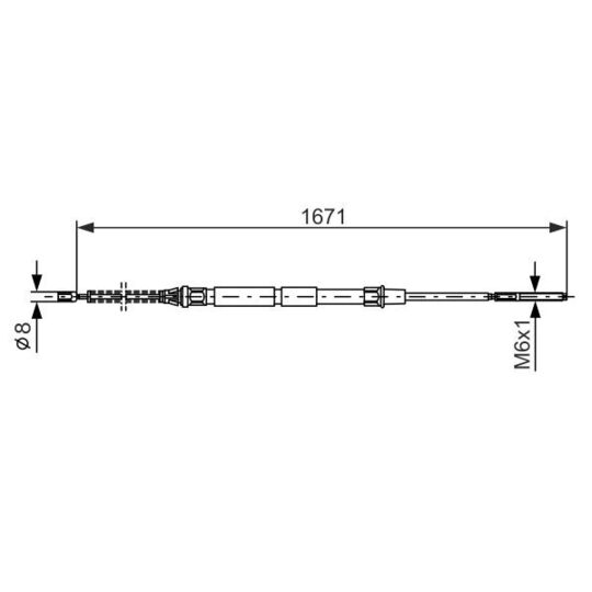 1 987 477 626 Cable, parking brake