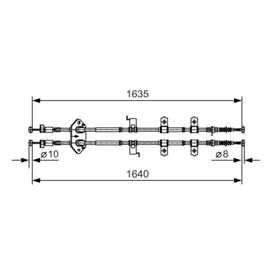1 987 482 054 Cable, parking brake