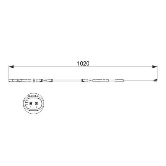 1 987 473 510 Warning Contact, brake pad wear