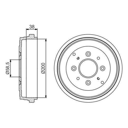 0 986 477 174 Brake Drum