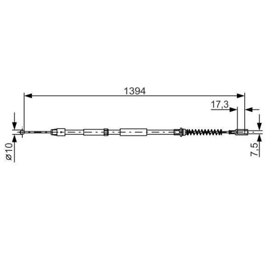 1 987 482 033 Cable, parking brake