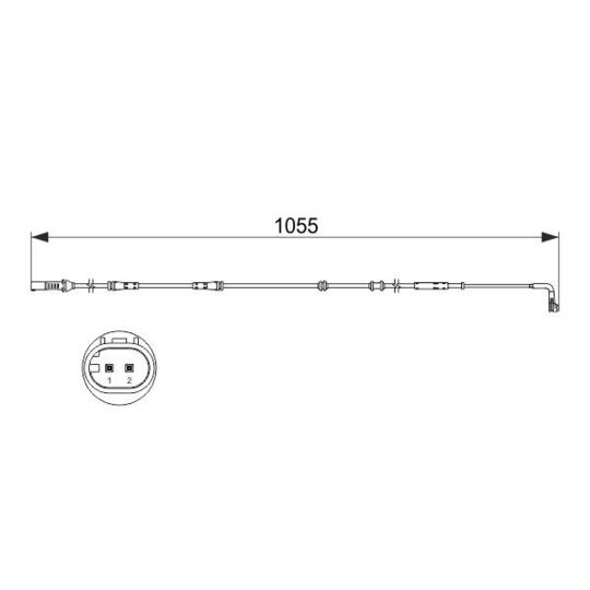 1 987 473 507 Warning Contact, brake pad wear