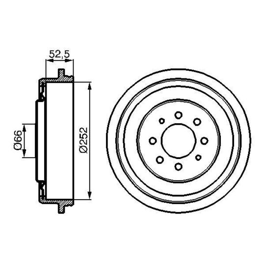 0 986 477 067 Brake Drum