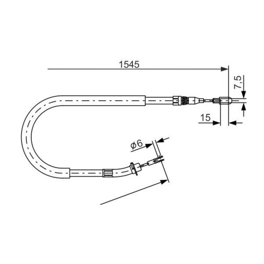 1 987 477 857 Cable, parking brake