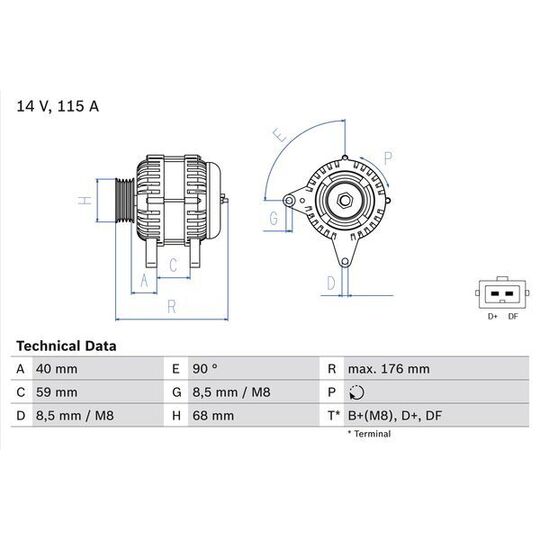 0 986 040 270 Alternator