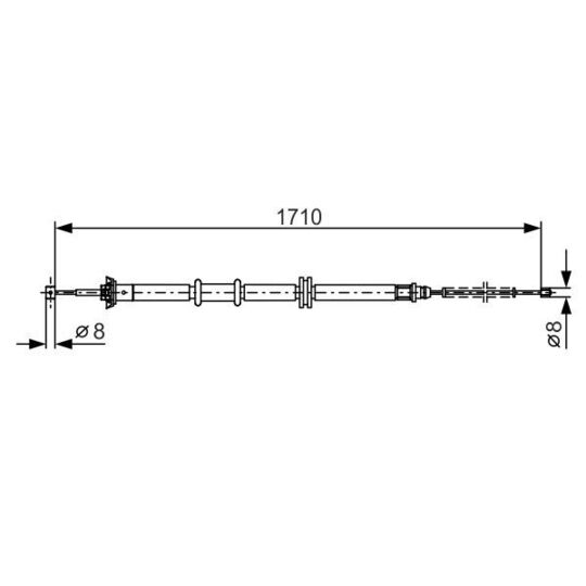 1 987 482 207 Cable, parking brake